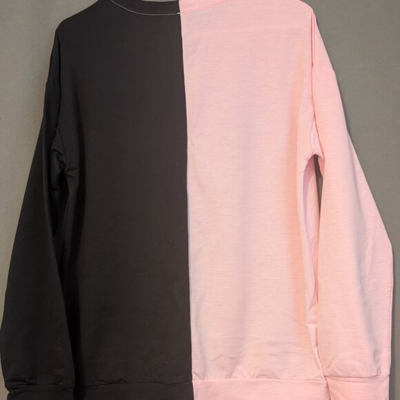 Romwe Sweater, pink and black, size Small - Picture 3 of 6